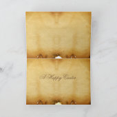 CARTES POUR FÊTES ANNUELLES POULET AVEC FLEURS EN PARCHEMENT D'OEUFS DE PÂQUES (Intérieur)