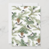 Cartes Pour Fêtes Annuelles Poulet de Noël sur Pine Cone hiver rustique (Dos)