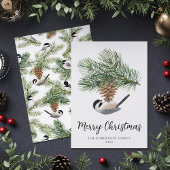 Cartes Pour Fêtes Annuelles Poulet de Noël sur Pine Cone hiver rustique