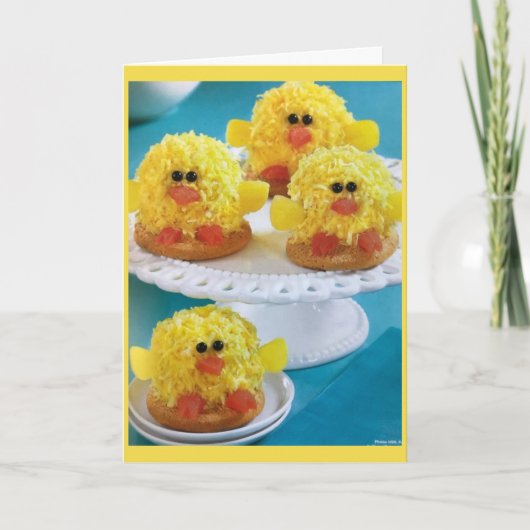 CARTES POUR FÊTES ANNUELLES ***POULET DE PÂQUES*** SOUHAITEZ "VOUS" JEUX TRAIT (Devant)