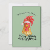 Cartes Pour Fêtes Annuelles Poulet épicé drôle Joyeux Noël (Devant)