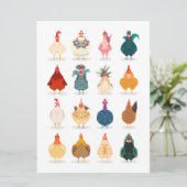 Cartes Pour Fêtes Annuelles Poulet mou (Debout devant)