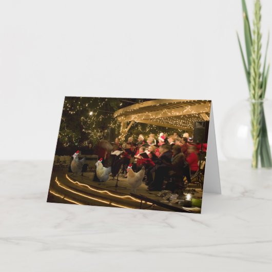 Cartes Pour Fêtes Annuelles Poulets de Noël 2 (Devant)