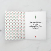 Cartes Pour Fêtes Annuelles Poulets de Noël sur couronne/motif intérieur.v2 (Intérieur)