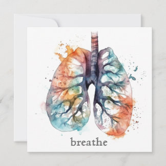 Cartes Pour Fêtes Annuelles Poumons, respirer comme un arbre personnalisable