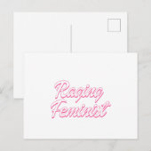 Cartes Pour Fêtes Annuelles Poupée Féministe Enragée  (Devant / Derrière)