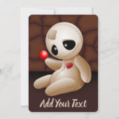 Cartes Pour Fêtes Annuelles Poupée Vaudou Dessin Animé en Amour (Devant)