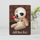 Cartes Pour Fêtes Annuelles Poupée Vaudou Dessin Animé en Amour (Debout devant)