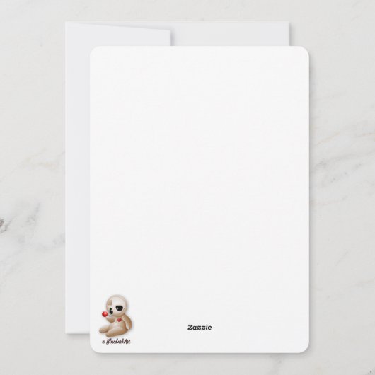 Cartes Pour Fêtes Annuelles Poupée Vaudou Dessin Animé en Amour (Dos)