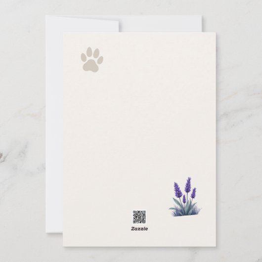 Cartes Pour Fêtes Annuelles Poupée violette en fleur (Dos)