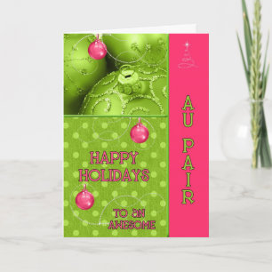 Cartes Pour Fêtes Annuelles pour Au Pair Hot Pink et Peridot