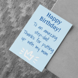 Cartes Pour Fêtes Annuelles Pour beau-papa drôle  Joyeux anniversaire