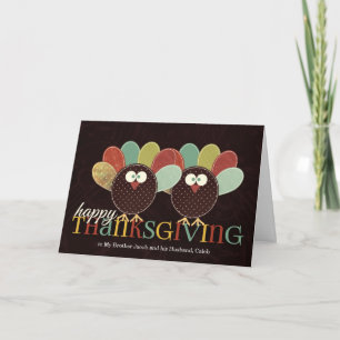 Cartes Pour Fêtes Annuelles pour Brother et son mari Thanksgiving Pair