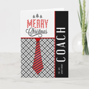 Cartes Pour Fêtes Annuelles pour coach Merry Christmas Masculine Necktie