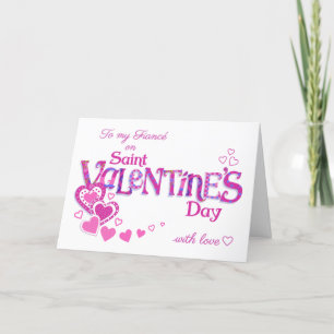 Cartes Pour Fêtes Annuelles Pour Fiance Valentine's Hearts and Flowers Card