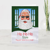 Cartes Pour Fêtes Annuelles pour Fils Cool Père Noël Hipster Noël (Devant)