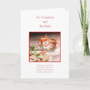 Cartes Pour Fêtes Annuelles Pour Grand-fils et sa famille