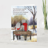 Cartes Pour Fêtes Annuelles pour le mari, citoyen âgé Couple Noël hiver (Devant)