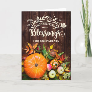 Cartes Pour Fêtes Annuelles Pour les parents d'Dieu Thanksgiving Bénédictions