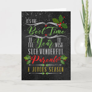 Cartes Pour Fêtes Annuelles pour les Parents meilleur temps de l'année Tableau