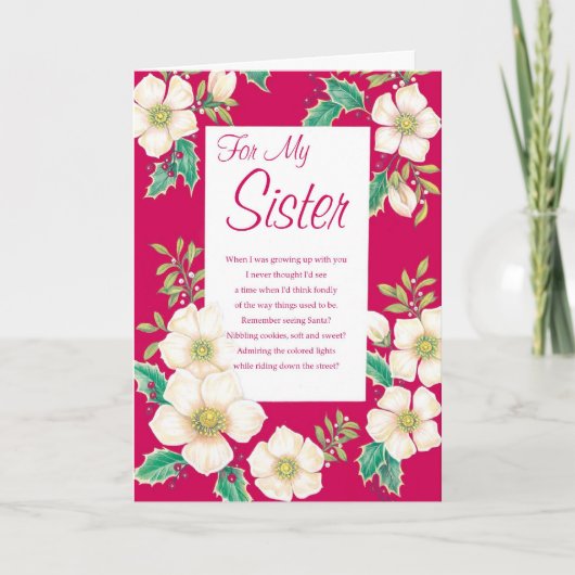 Cartes Pour Fêtes Annuelles Pour ma soeur (Devant)