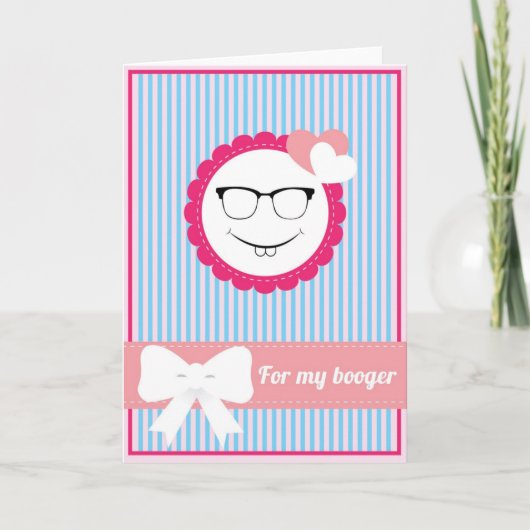 Cartes Pour Fêtes Annuelles Pour mon Booger (Devant)