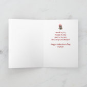 Cartes Pour Fêtes Annuelles Pour mon chéri le raton laveur embrasse Valentine (Intérieur)