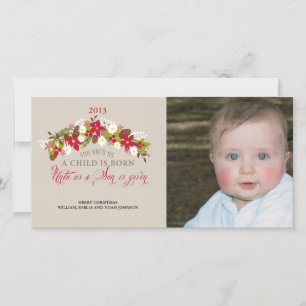 Cartes Pour Fêtes Annuelles Pour nous un enfant est né Noël