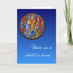 Cartes Pour Fêtes Annuelles Pour nous un enfant naît / Nativité
