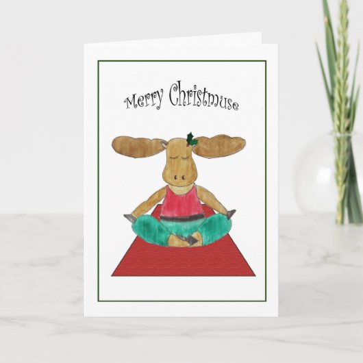 Cartes Pour Fêtes Annuelles Pour professeur de yoga - Joyeux Humour de Noël (Devant)