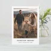 Cartes Pour Fêtes Annuelles Pour toujours Joyeux Noël Famille Bébé Funny Photo (Debout devant)