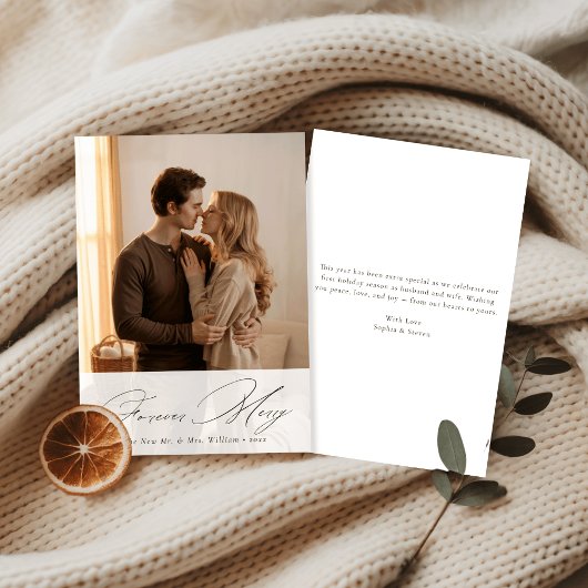 Cartes Pour Fêtes Annuelles Pour toujours Joyeux Notre premier Noël photo fraî