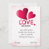 Cartes Pour Fêtes Annuelles pour toujours, mon amour DO-IT-YOURSELF (Devant)