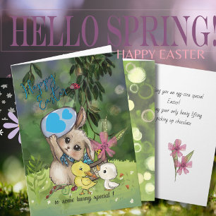 Cartes Pour Fêtes Annuelles Pour un Lapin Spécial - Lapin de Pâques amusant