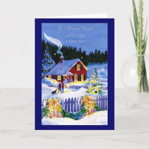 Cartes Pour Fêtes Annuelles Pour une fille et un beau-fils merveilleux