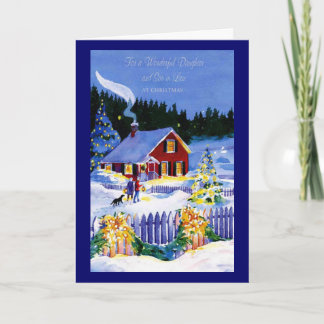 Cartes Pour Fêtes Annuelles Pour une fille et un beau-fils merveilleux