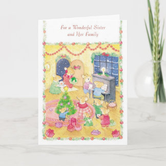 Cartes Pour Fêtes Annuelles Pour une merveilleuse soeur et sa famille