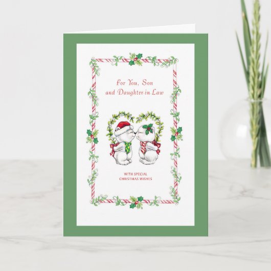 Cartes Pour Fêtes Annuelles Pour vous, fils et fille en droit (Devant)