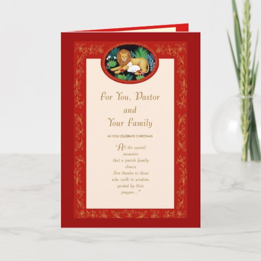 Cartes Pour Fêtes Annuelles Pour vous, pasteur et votre famille (Devant)