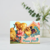 Cartes Pour Fêtes Annuelles Poussins de Pâques (Debout devant)