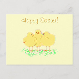 Cartes Pour Fêtes Annuelles Poussins de Pâques