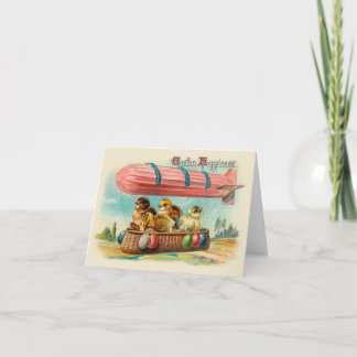 Cartes Pour Fêtes Annuelles Poussins en rose limp Vintage Pâques