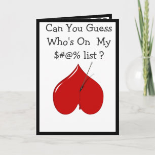 Cartes Pour Fêtes Annuelles Pouvez-vous deviner qui est sur mon ......liste ?