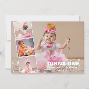 Cartes Pour Fêtes Annuelles Premier Anniversaire 4 Collage Photo Anniversaire