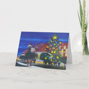 Cartes Pour Fêtes Annuelles Premier arbre de Noël extérieur du monde 1904