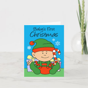 Cartes Pour Fêtes Annuelles Premier elfe de Noël du bébé