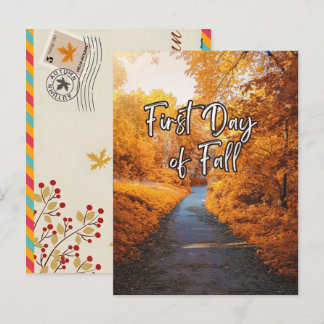 Cartes Pour Fêtes Annuelles premier jour d'automne 2026