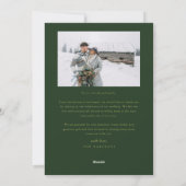 Cartes Pour Fêtes Annuelles Premier Marié Noël Nouveau Photo Vert (Dos)