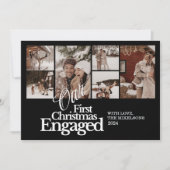 Cartes Pour Fêtes Annuelles Premier Noël avec plusieurs photos élégantes (Devant)