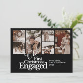 Cartes Pour Fêtes Annuelles Premier Noël avec plusieurs photos élégantes (Debout devant)